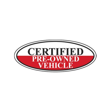 Car Dealer Depot Certified Oval Signs - Red, Black & White Pk 196-B